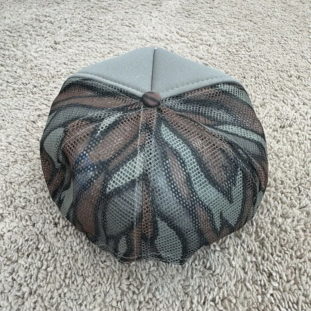Retired Hat Camo Trucker Snapback No Worry Hurry‎ Phone Boss Vtg Foam Mesh Cap
